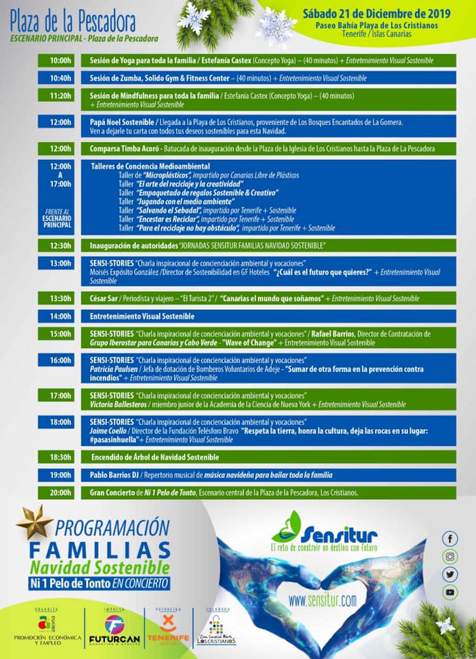 Navidad sostenible Cristianos arona ni 1 pelo tonto programa actos diciembre 2019