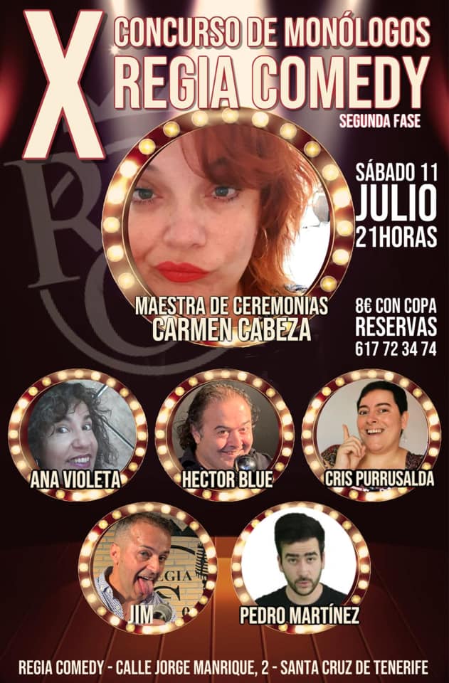 X concurso de monólogos Regia Comedy, segunda fase