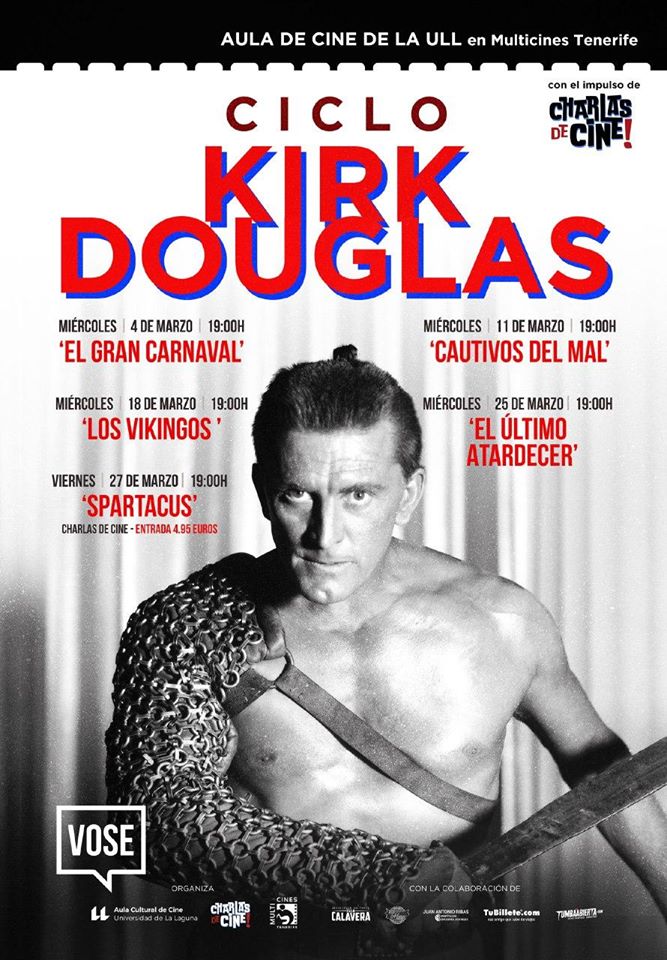 Ciclo de cine Kirk Douglas multicines tenerife marzo 2020