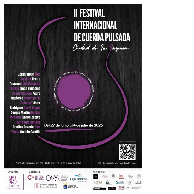 Cartel II Festival Internacional de Cuerda Pulsada Ciudad de La Laguna (FICUP)