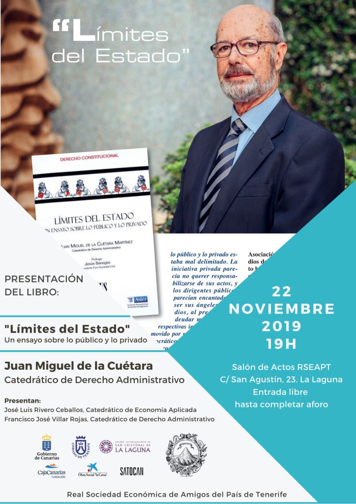 Presentación libro Límites estado ensayo público privado Juan Miguel de la Cuétara