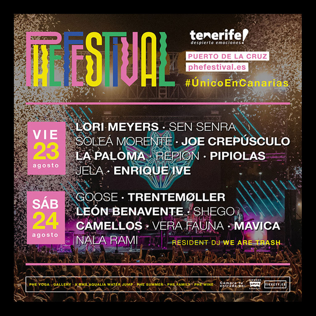 phe festival 2024 tenerife cartel actualizado agosto puerto de la cruz